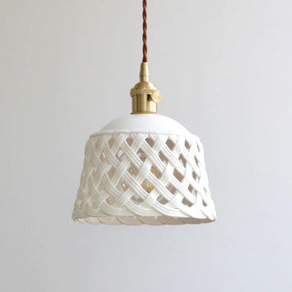 Openwork Ceramic Pendant Lamp Arkstarhome