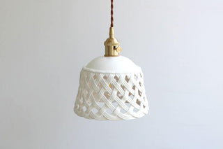 Openwork Ceramic Pendant Lamp Arkstarhome
