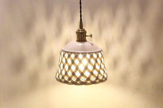 Openwork Ceramic Pendant Lamp Arkstarhome