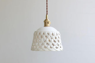 Openwork Ceramic Pendant Lamp Arkstarhome