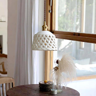 Openwork Ceramic Pendant Lamp Arkstarhome