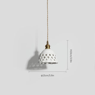 Openwork Ceramic Pendant Lamp Arkstarhome