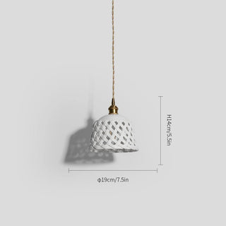 Openwork Ceramic Pendant Lamp Arkstarhome