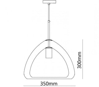 Futuristische Glass Pendant Light Arkstarhome