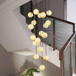 Alabaster Balls Cluster Chandelier Arkstarhome