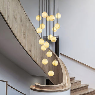Alabaster Balls Cluster Chandelier Arkstarhome