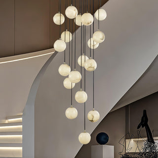 Alabaster Balls Cluster Chandelier Arkstarhome