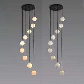 Alabaster Balls Cluster Chandelier Arkstarhome