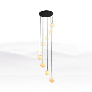 Alabaster Balls Cluster Chandelier Arkstarhome