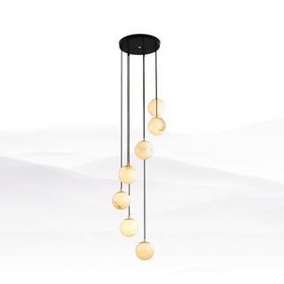 Alabaster Balls Cluster Chandelier Arkstarhome