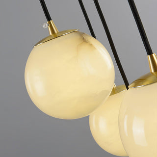 Alabaster Balls Cluster Chandelier Arkstarhome