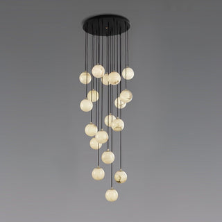 Alabaster Balls Cluster Chandelier Arkstarhome