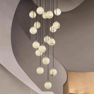 Alabaster Balls Cluster Chandelier Arkstarhome
