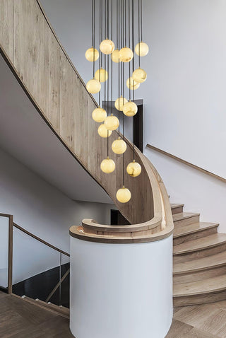 Alabaster Balls Cluster Chandelier Arkstarhome