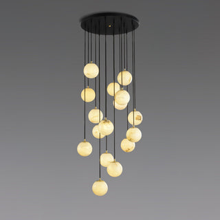Alabaster Balls Cluster Chandelier Arkstarhome