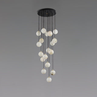 Alabaster Balls Cluster Chandelier Arkstarhome