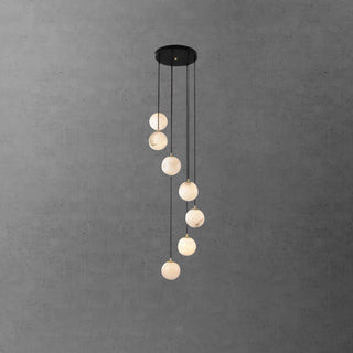 Alabaster Balls Cluster Chandelier Arkstarhome