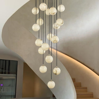 Alabaster Balls Cluster Chandelier Arkstarhome