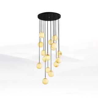 Alabaster Balls Cluster Chandelier Arkstarhome