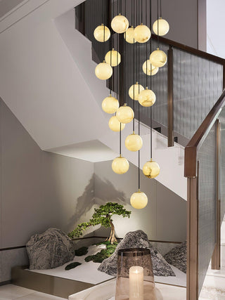 Alabaster Balls Cluster Chandelier Arkstarhome