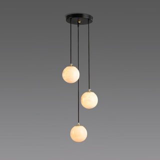 Alabaster Balls Cluster Chandelier Arkstarhome