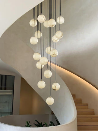 Alabaster Balls Cluster Chandelier Arkstarhome