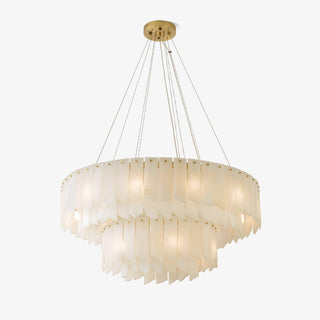 Alabaster Cascade Tiered Chandelier Arkstarhome