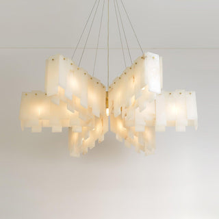 Alabaster Cascade Tiered Chandelier Arkstarhome