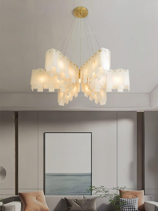 Alabaster Cascade Tiered Chandelier Arkstarhome