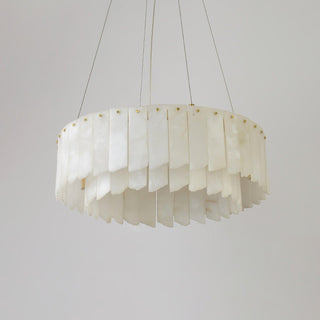 Alabaster Cascade Tiered Chandelier Arkstarhome