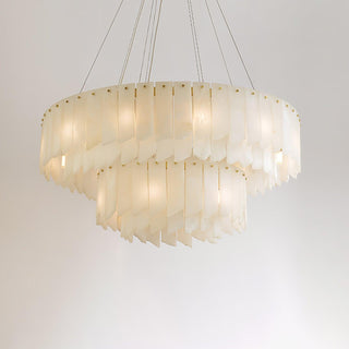 Alabaster Cascade Tiered Chandelier Arkstarhome