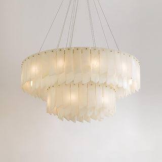 Alabaster Cascade Tiered Chandelier Arkstarhome