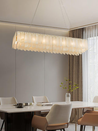 Alabaster Cascade Tiered Chandelier Arkstarhome