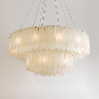 Alabaster Cascade Tiered Chandelier Arkstarhome