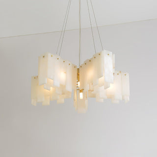 Alabaster Cascade Tiered Chandelier Arkstarhome