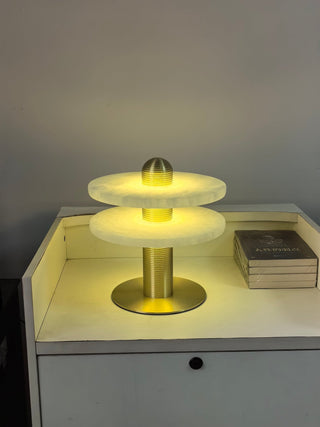 Alabaster Comet Table Lamp Arkstarhome