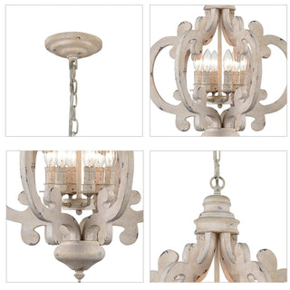 Antique White Style Chandelier Arkstarhome