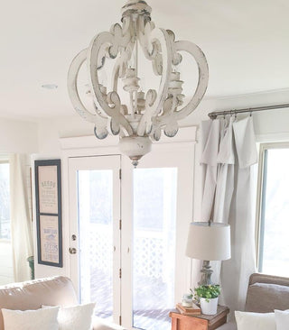 Antique White Style Chandelier Arkstarhome