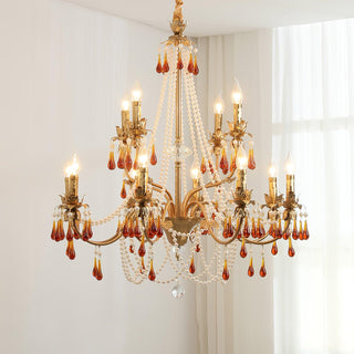 Aureate Amber Crystal Chandelier Arkstarhome