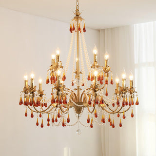 Aureate Amber Crystal Chandelier Arkstarhome