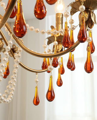 Aureate Amber Crystal Chandelier Arkstarhome