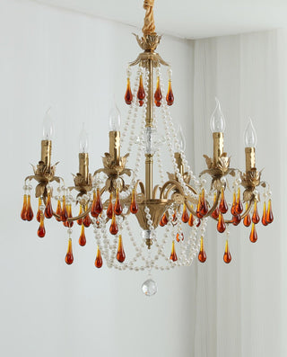 Aureate Amber Crystal Chandelier Arkstarhome
