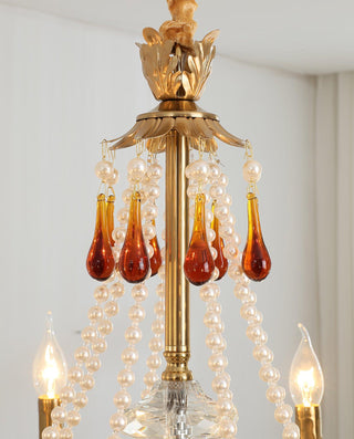 Aureate Amber Crystal Chandelier Arkstarhome