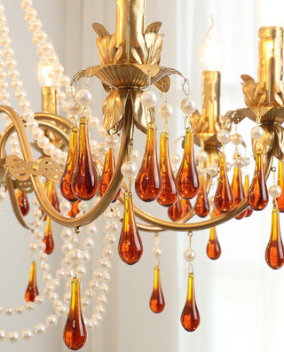 Aureate Amber Crystal Chandelier Arkstarhome