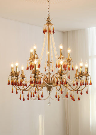 Aureate Amber Crystal Chandelier Arkstarhome