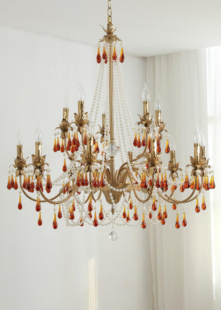 Aureate Amber Crystal Chandelier Arkstarhome