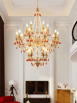 Aureate Amber Crystal Chandelier Arkstarhome