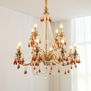 Aureate Amber Crystal Chandelier Arkstarhome