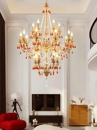 Aureate Amber Crystal Chandelier Arkstarhome