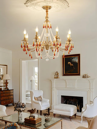 Aureate Amber Crystal Chandelier Arkstarhome